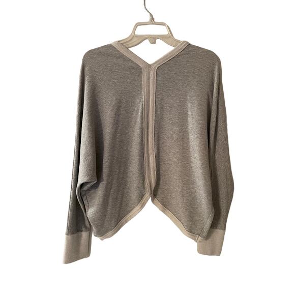 Joan Vass‎ Heather Gray Sweatshirt Dolman Sleeve Cardigan Size Small - Picture 3 of 10